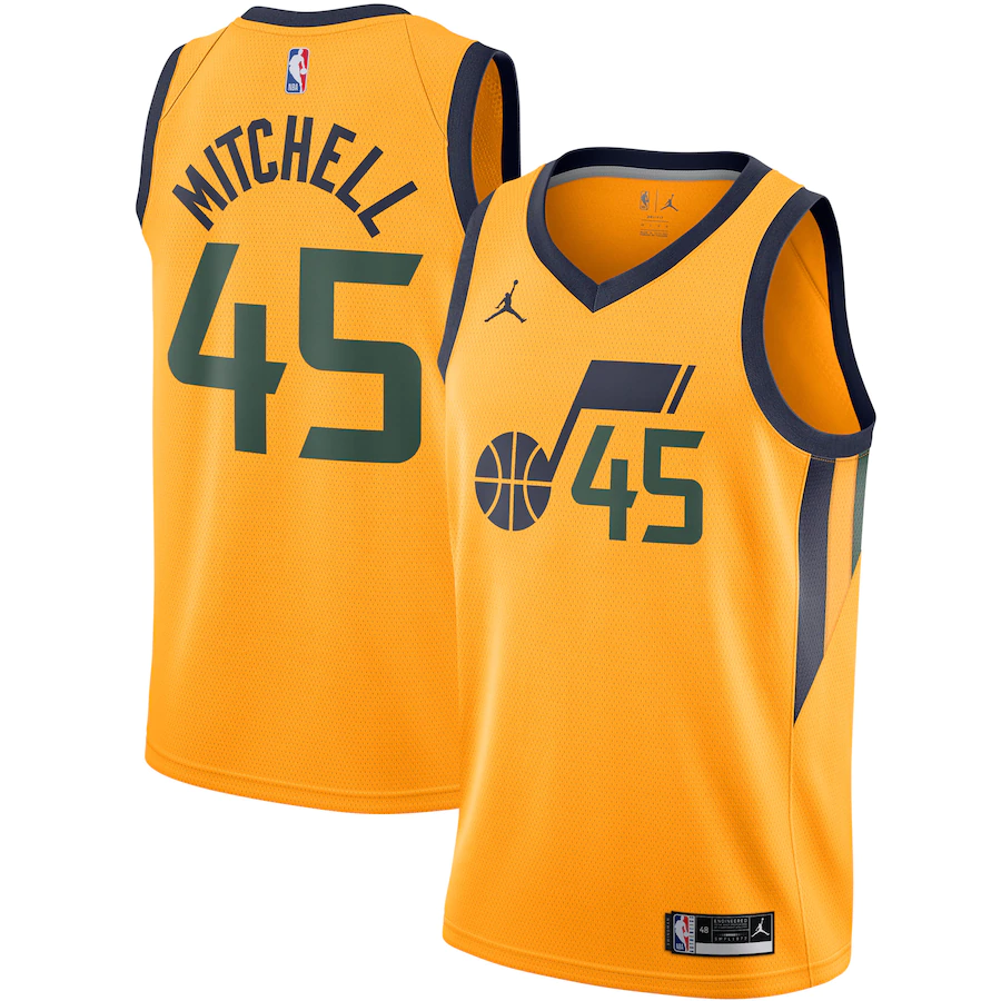 2020/21 Utah Jazz Gold Swingman Jersey Men's Statement Edition