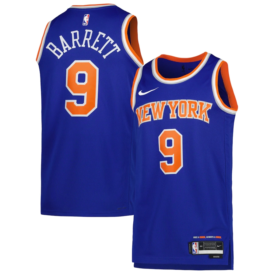 2022/23 New York Knicks Blue Swingman Jersey - Icon Edition Men's RJ Barrett #9